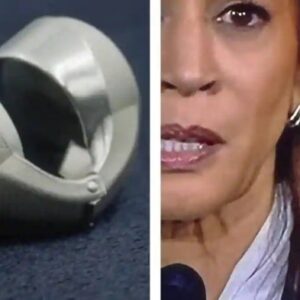 Trump harris debate conspiracy microphone earrings