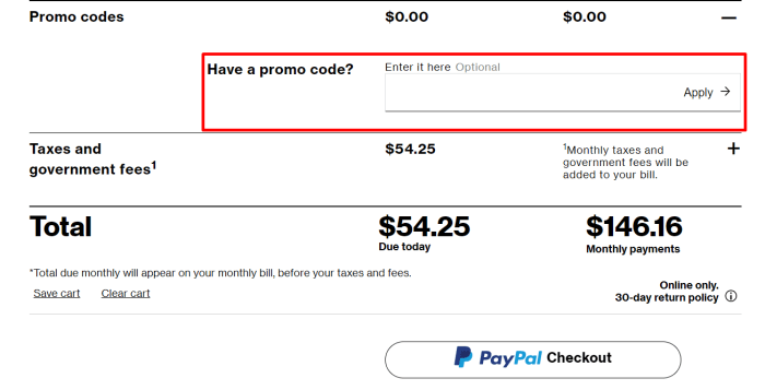 Verizon promo code