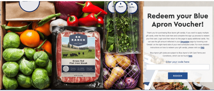 Blue apron coupon