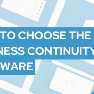 Business continuity planning software