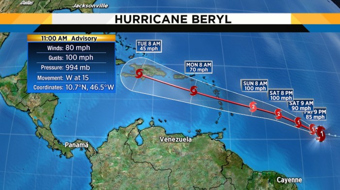 Storm beryl 1994 tropical