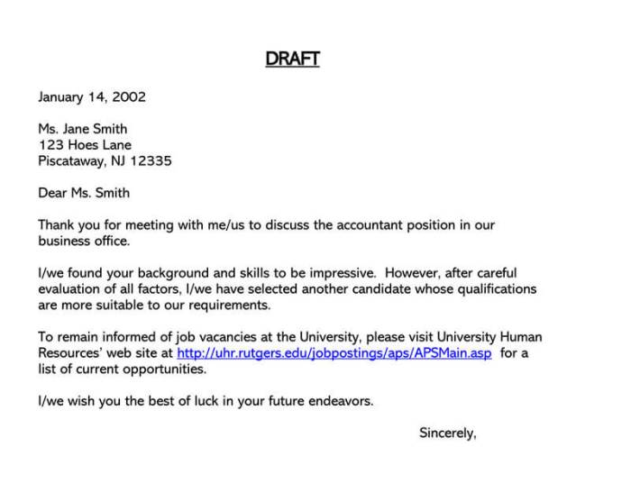 Elite software automation rejection letter