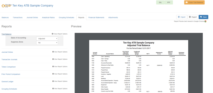 Trial balance software