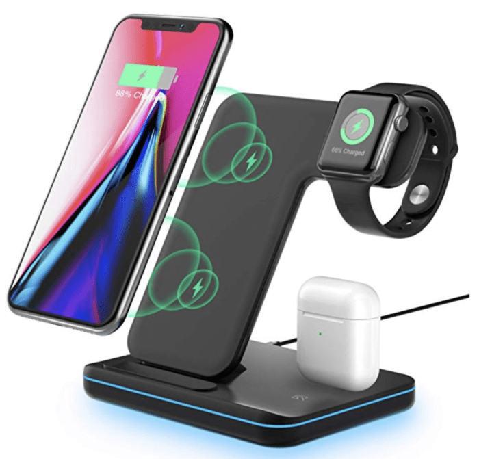 Cargador qi airpods charger charging carga inalámbrico inalámbrica 15w xr cargadores soportes rápida estación rápido relojes