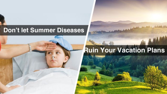 Summer sickness illness flu germs backyard water