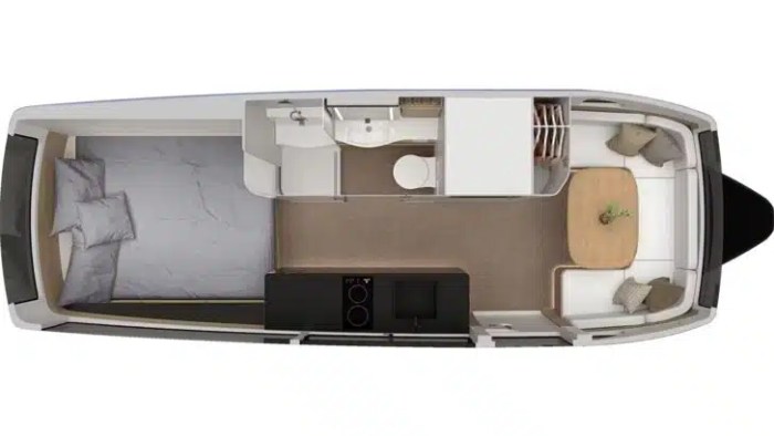 Pebble flow electric camping trailer ships in 2025