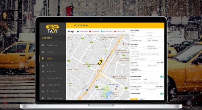 Taxi dispatch software