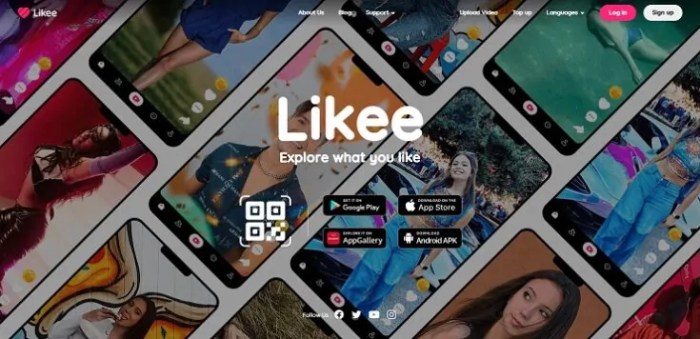 Likee tiktok apps rednote