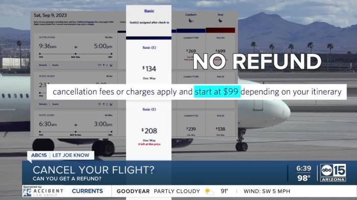 Us airlines new rules on refunds for canceled flights