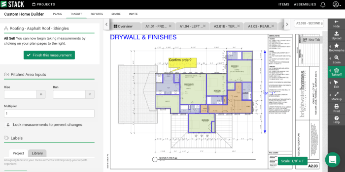 Concrete estimating software