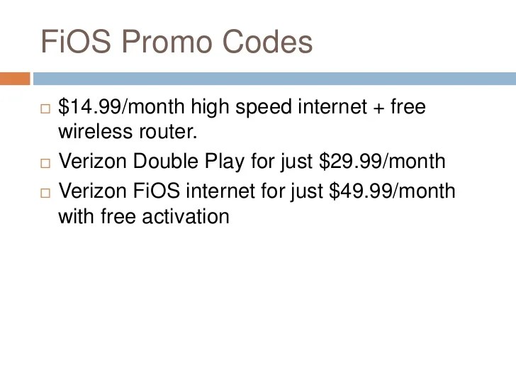 Verizon promo code